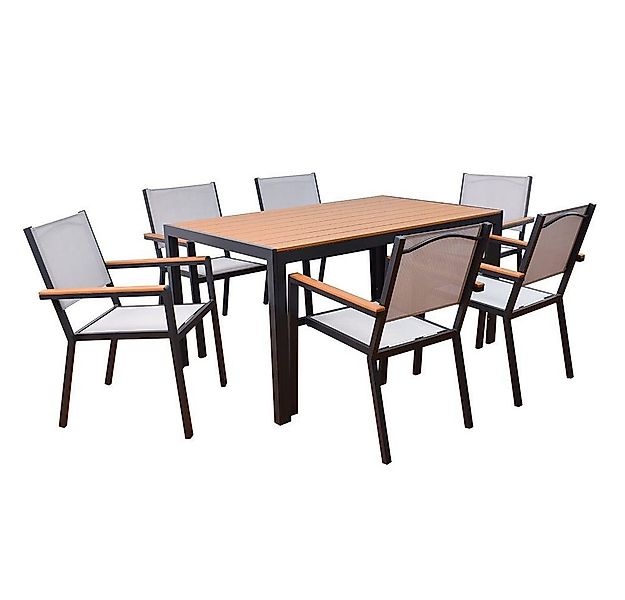 HOME DELUXE Gartentisch CANTOS SEDIA 150 x 90 cm (7-St) günstig online kaufen