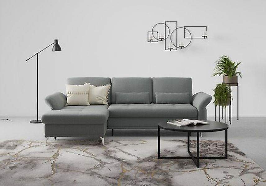 Home affaire Ecksofa »Palm Beach L-Form« Federkern, mit Sitztiefenverstellu günstig online kaufen