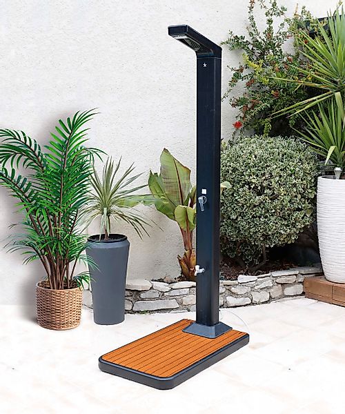 Ubbink Solaris 2 in 1 Bodenplatte Anthrazit für Solar Gartendusche SOLARIS günstig online kaufen