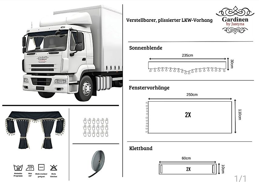 Gardinen by Justyna Verdunkelungsvorhang Lkw Gardine günstig online kaufen