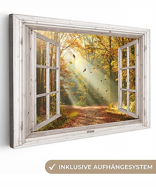 OneMillionCanvasses® Leinwandbild Wald - Bäume - günstig online kaufen
