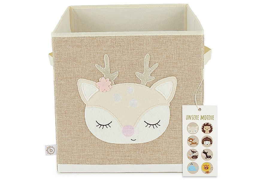 BIECO Spielzeugtruhe Aufbewahrungsbox Kinder Reh 36L faltbar 33x33 Kallax B günstig online kaufen