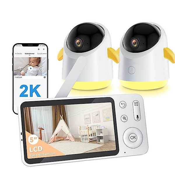 Boifun Babyphone Babyphone mit Kamera Video Baby Monitor Babyfon, 5" Babyph günstig online kaufen
