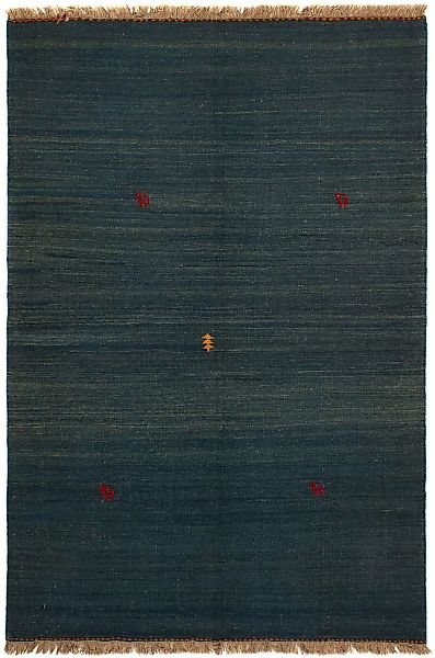 morgenland Wollteppich »Kelim - Oriental - 203 x 146 cm - dunkelblau«, rech günstig online kaufen