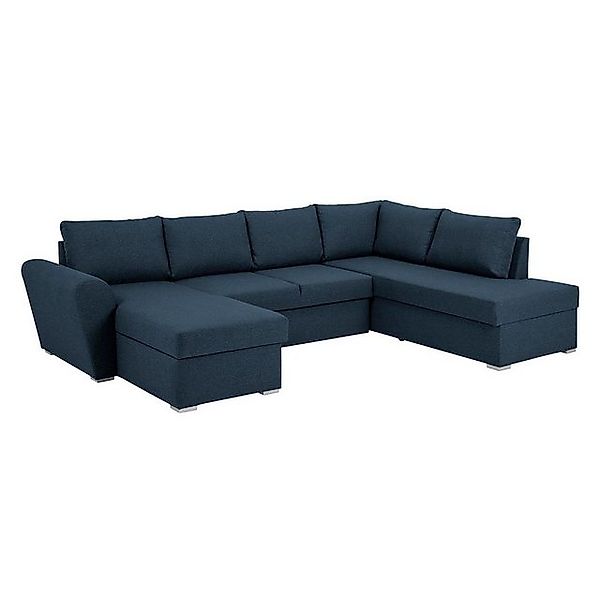 ebuy24 Sofa Stefan Schlafsofa Chaiselong links, blau., 1 Teile günstig online kaufen