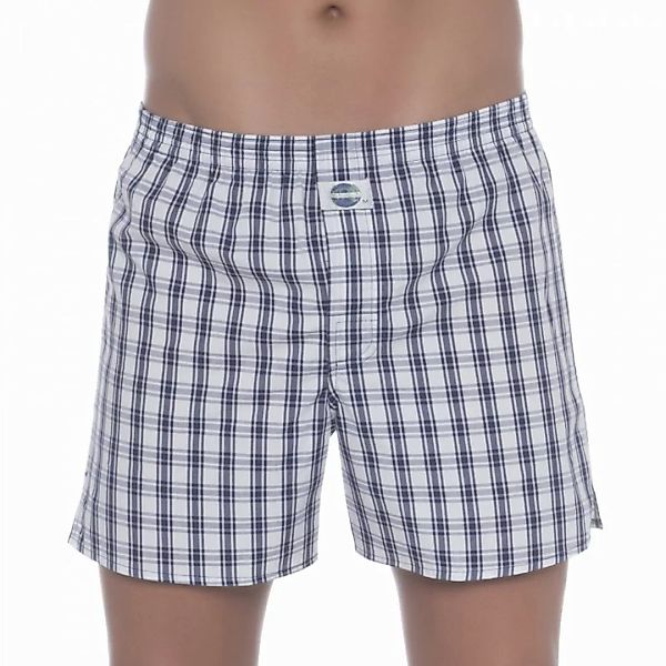 D.E.A.L International Boxershorts Weiß Blau Kariert günstig online kaufen