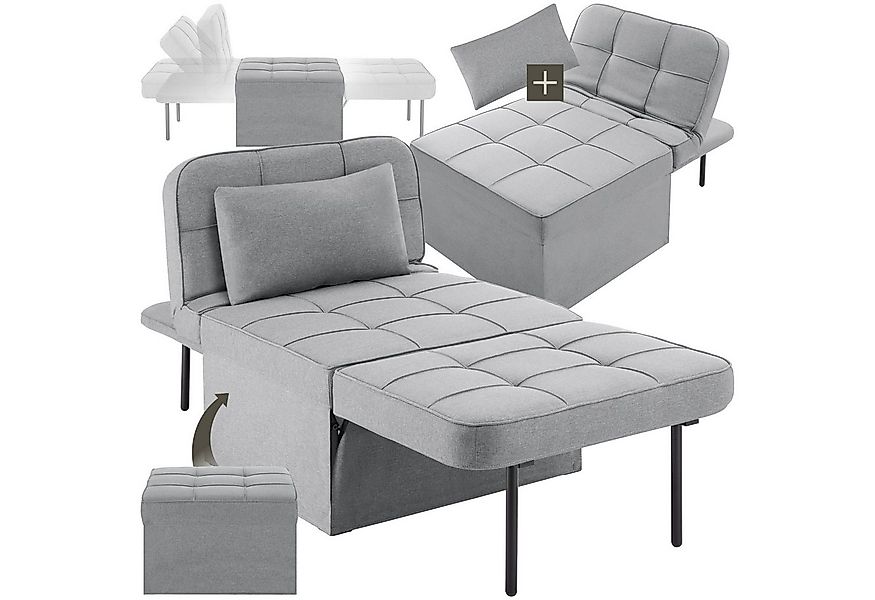 tectake Relaxsessel Schlafhocker, 4 in 1 als Hocker, Sessel, Lounger oder B günstig online kaufen