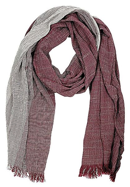 Bovari Modeschal Herren Schal – Baumwolle Viskose Mix – mehrfarbiger Streif günstig online kaufen