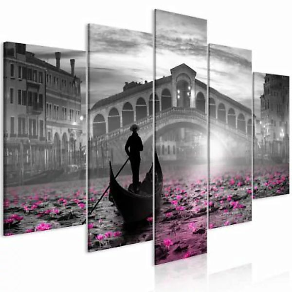 artgeist Wandbild Magic Venice (5 Parts) Wide Grey rosa/grau Gr. 200 x 100 günstig online kaufen