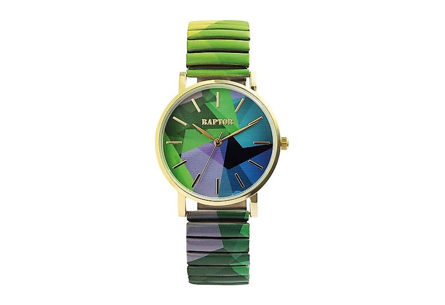 Raptor Quarzuhr Colorful Edition mit Edelstahlzugarmband, 3 ATM, Mineralgla günstig online kaufen