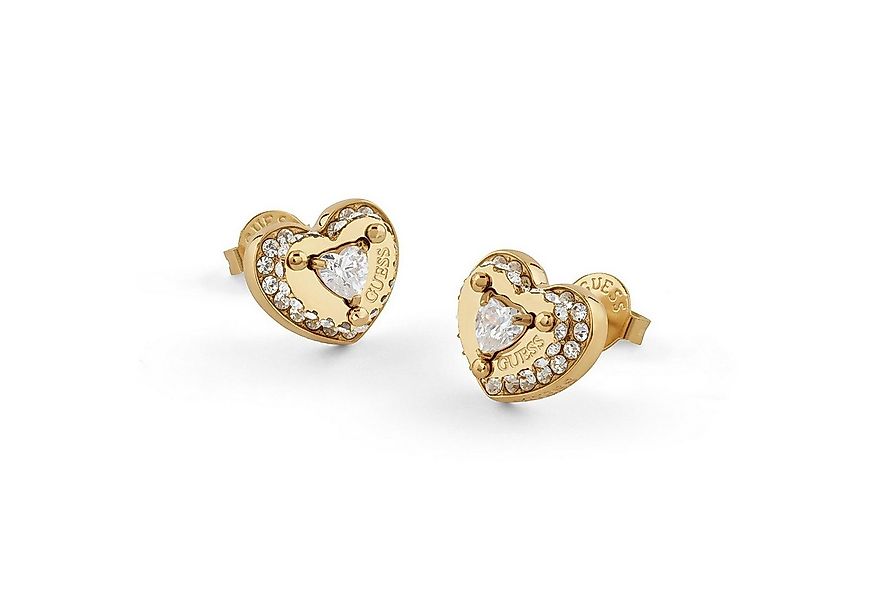 Guess Paar Ohrstecker Damen-Pave Goldfarben günstig online kaufen