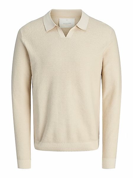 Jack & Jones Polokragenpullover "JPRBLAEASTON KNIT SPLIT NECK LS SN" günstig online kaufen