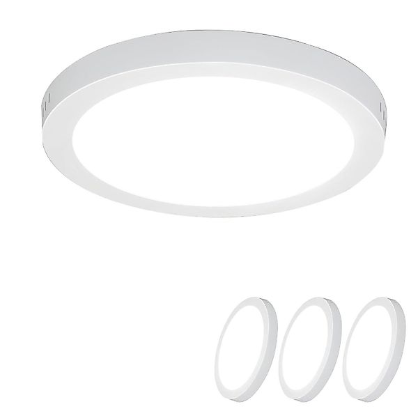 ZMH LED Deckenleuchte Whonzimmer Quradratisch/Rund Weiß günstig online kaufen