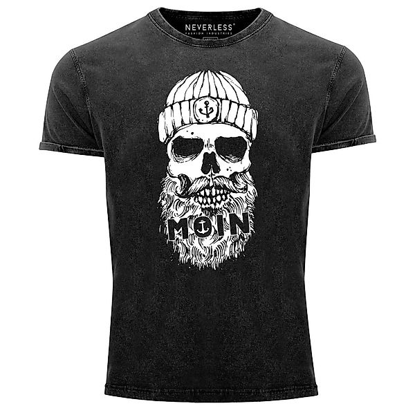 Neverless Print-Shirt Herren Vintage Shirt Moin günstig online kaufen
