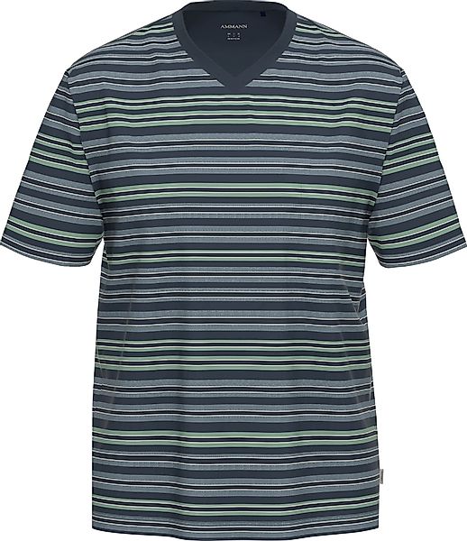 Ammann Pyjamaoberteil Bio Herren-T-Shirt Single-Jersey Streifen günstig online kaufen