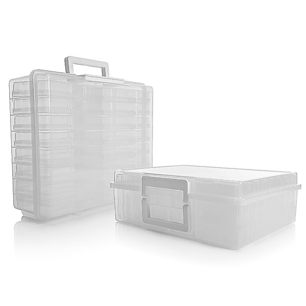BigDean Fotobox 2 Stück Fotoaufbewahrungsbox mit günstig online kaufen