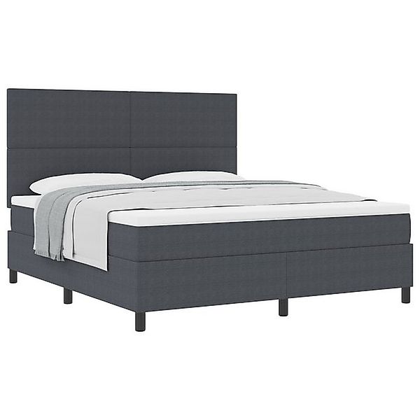 vidaXL Bett Boxspringbett mit Matratze Dunkelgrau Super King Cordstoff (1-t günstig online kaufen