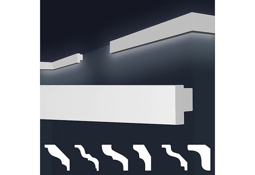 marbet design Stuckleiste E-44, 20 Meter / 10 Leisten, XPS Styropor weiß - günstig online kaufen