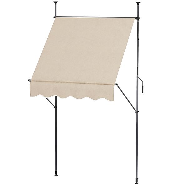 Outsunny Freistehender manueller einziehbarer Markisenstore 1,5L x 1,2B x 2 günstig online kaufen