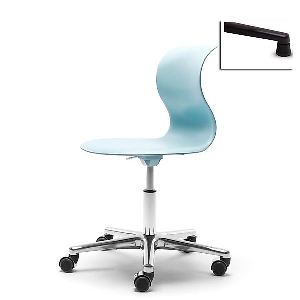 Kinderstuhl Pro 5 aquablau Aluminium polliert (+40€) Kunststoffgleiter Nein günstig online kaufen