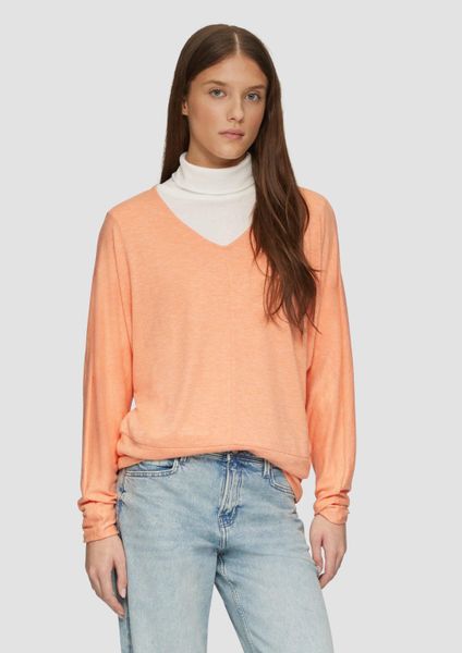 s.Oliver Langarmshirt T-Shirt Meliertes Langarmshirt mit günstig online kaufen