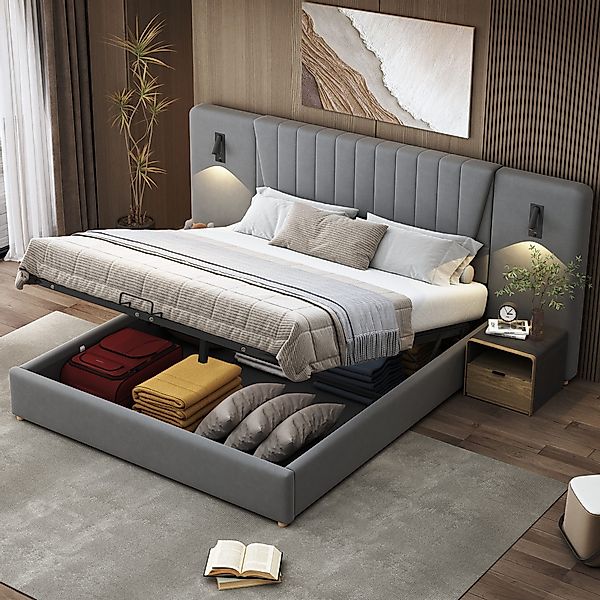 STILVORA Polsterbett Bettgestell 180×200 mit Matratze,bett günstig online kaufen