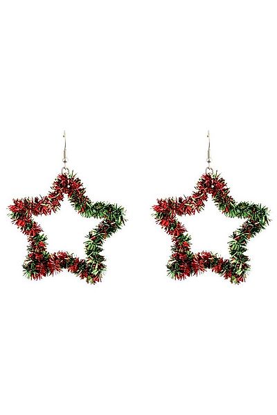 Next Paar Ohrhänger Weihnachts-Ohrringe mit Lametta-Sterndesign (1-tlg) günstig online kaufen