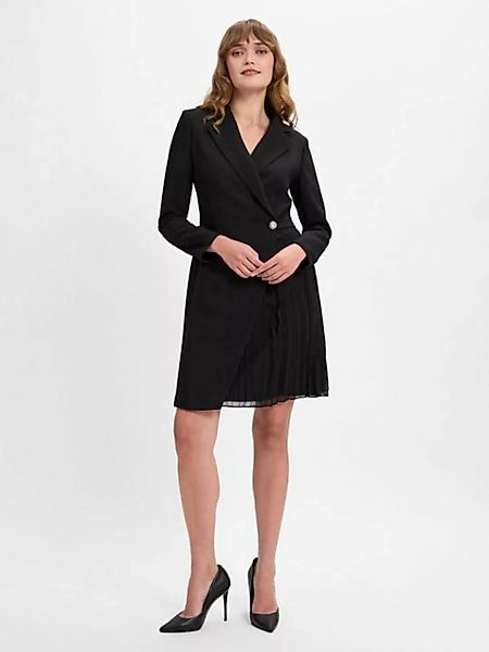 Taifun Midikleid - Wickelkleid Blazer-Look - festliches Midikleid einfarbig günstig online kaufen