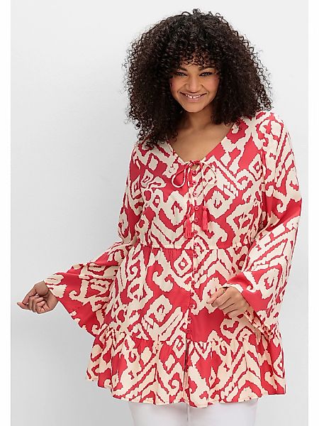 sheego by Joe Browns Longbluse "Große Größen", mit Grafikprint und Volant a günstig online kaufen