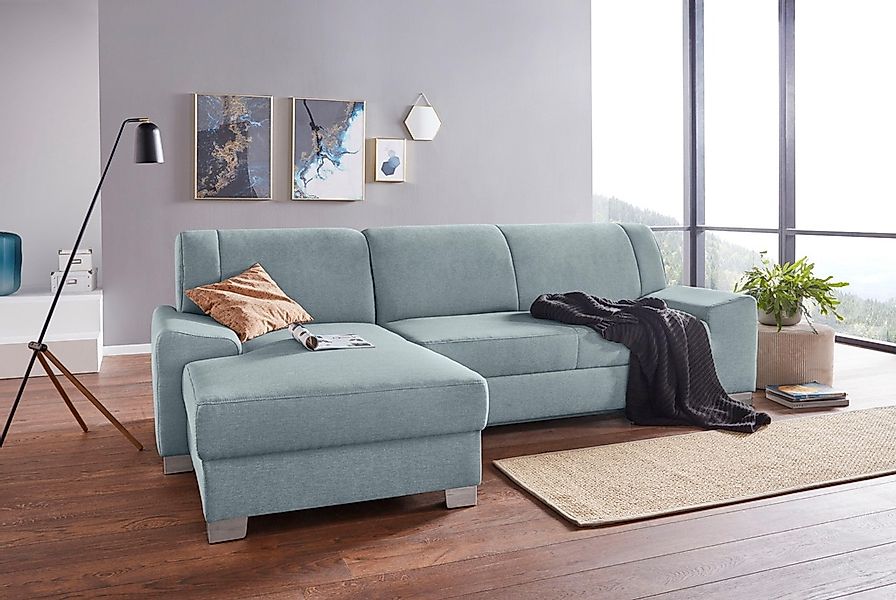 DOMO collection Ecksofa "Anzio L-Form, whlw. Bettfunktion, Federkern, hochw günstig online kaufen