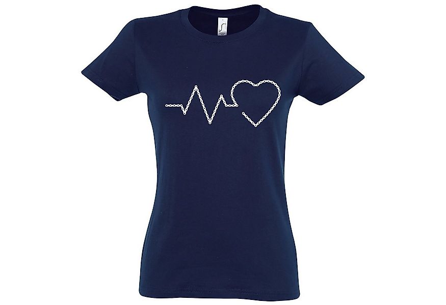 Youth Designz T-Shirt Heartbeat Fahrradkette Damen Shirt mit trendigem Fron günstig online kaufen