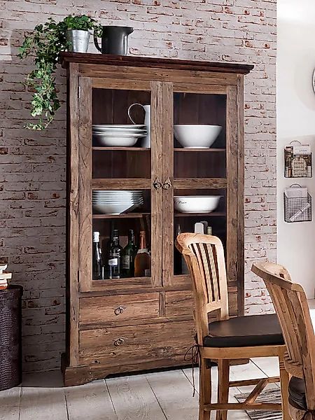 SIT Vitrine »Seadrift«, aus recyceltem Altholz Teak, Shabby Chic, Vintage günstig online kaufen