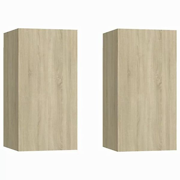 vidaXL TV-Schrank TV-Schränke 2 Stk Sonoma Eiche 30,5x30x60 cm Spanplatte L günstig online kaufen