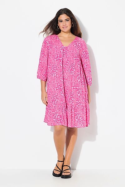 Ulla Popken Midikleid Kleid Volantsaum A-Linie günstig online kaufen