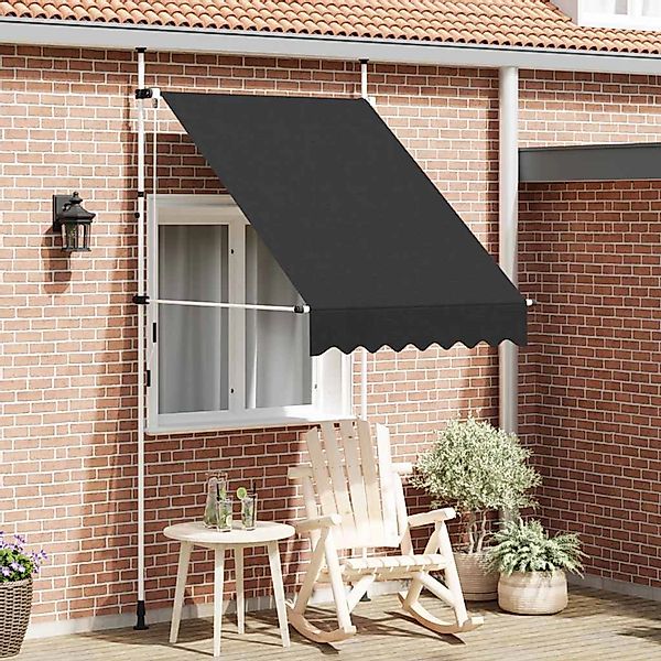 furnicato Einziehbare Markise Handbetrieben 150 cm Anthrazit günstig online kaufen