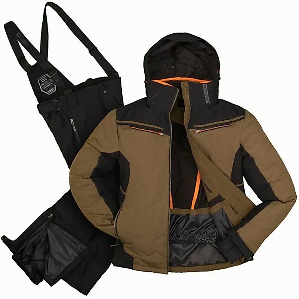 Killtec Skianzug Herren Winterjacke olive + Skihose schwarz, wind- und wass günstig online kaufen