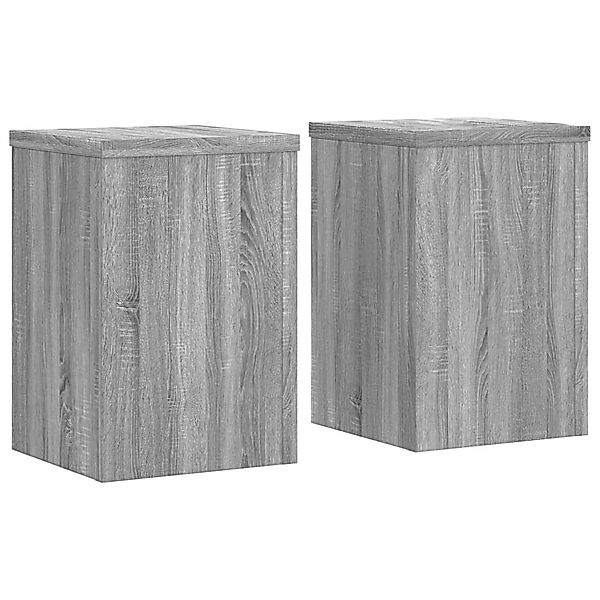 vidaXL Blumenständer Pflanzenständer 2 Stk. Grau günstig online kaufen