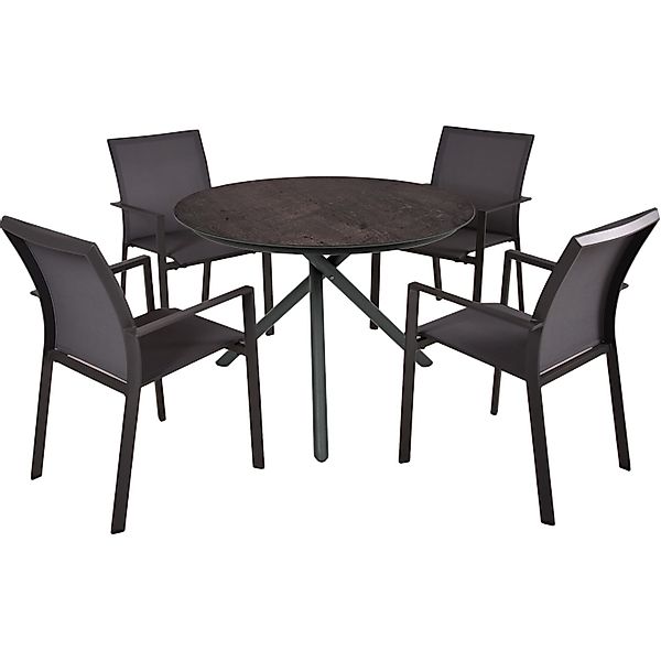 Garden Pleasure Gartenmöbel-Set 10 Sophia 5-teilig Anthrazit günstig online kaufen