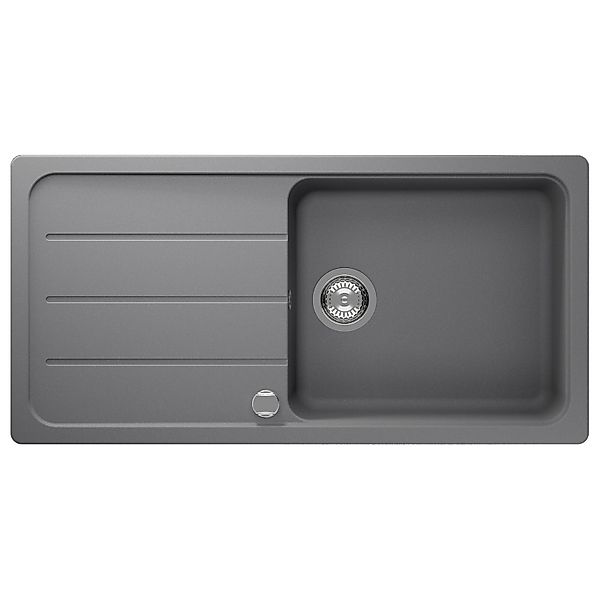 Respekta Einbauspüle Massivgranit Austin 100 cm x 50 cm Grau günstig online kaufen