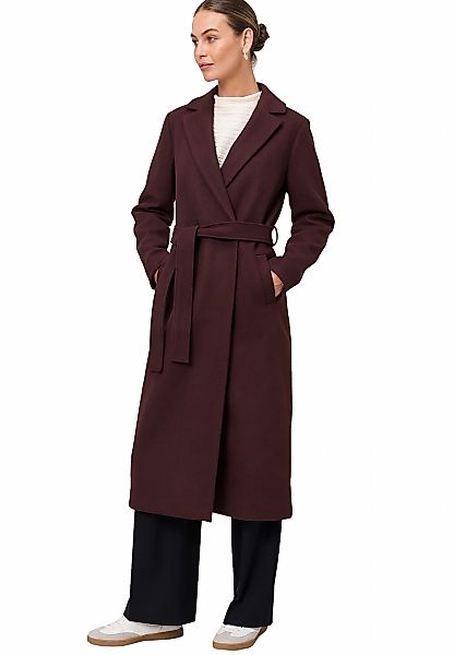 Zero Wintermantel "Damen Mantel Wolloptik mit Bindegürtel" günstig online kaufen