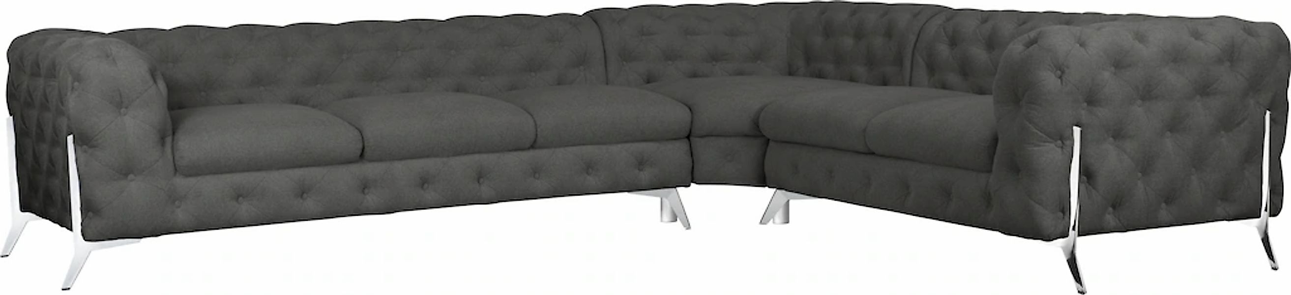 Home affaire Chesterfield-Sofa "Amaury L-Form" großes Ecksofa, Chesterfield günstig online kaufen