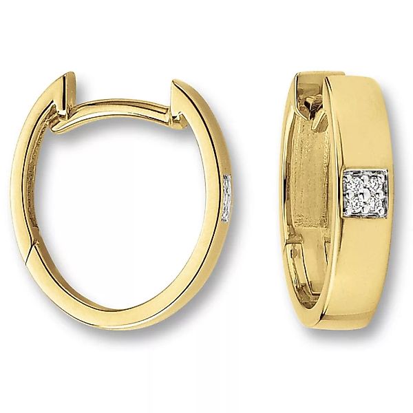 ONE ELEMENT Paar Creolen "0.03 ct Diamant Brillant Ohrringe Creolen aus 585 günstig online kaufen