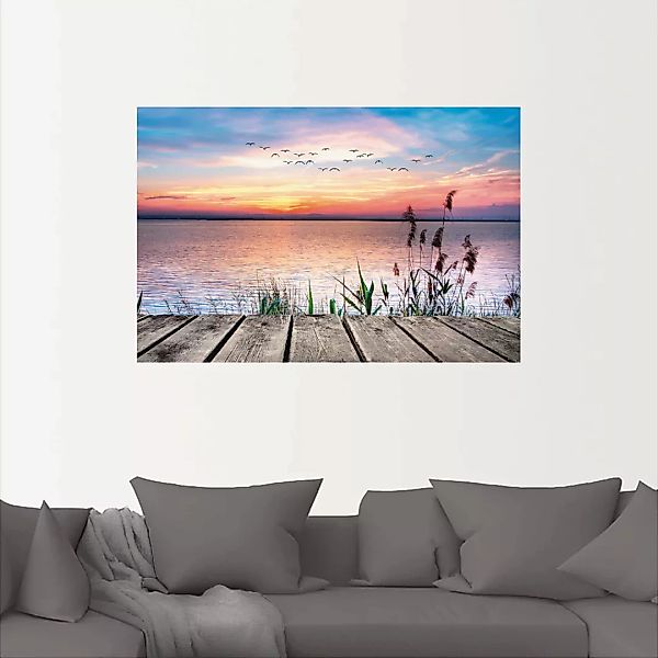 Artland Wandbild "Der See in den Farben der Wolken", Gewässer, (1 St.) günstig online kaufen