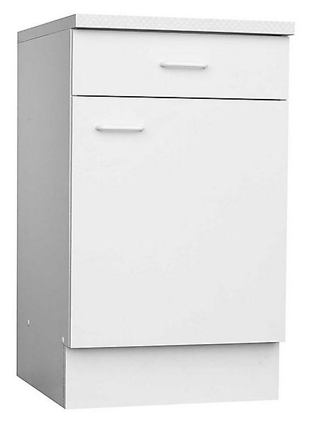 Unterschrank TOP, B 60 cm x H 85 cm, Weiß, 1 Tür, 1 Schublade günstig online kaufen