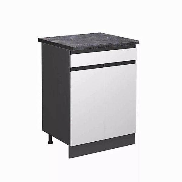 Vicco Unterschrank R-Line, Weiß/Anthrazit, 60 cm, AP Anthrazit günstig online kaufen