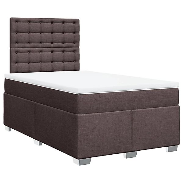 vidaXL Boxspringbett mit Matratze Dunkelbraun 120x190 cm Stoff2107493 günstig online kaufen