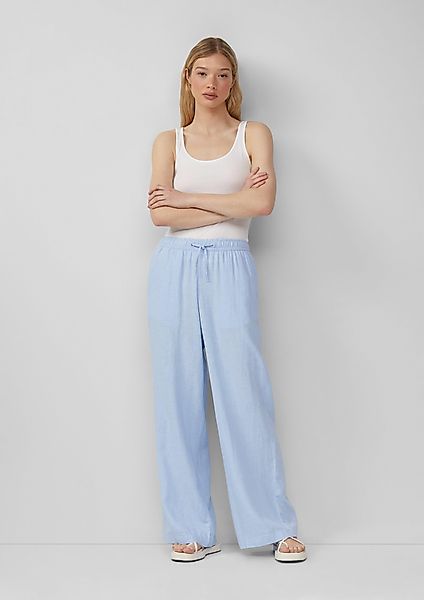 QS Stoffhose Leinenmixhose mit Gummizug und günstig online kaufen