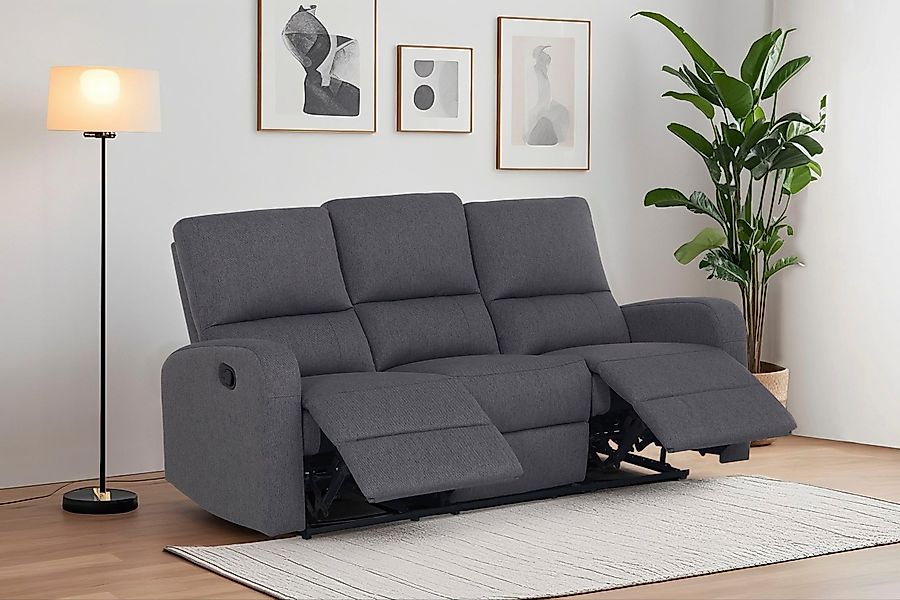 Home affaire 3-Sitzer TOURNAY manuelle Relaxfunktion, günstig online kaufen