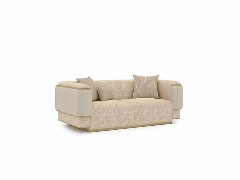 JVmoebel 2-Sitzer Luxus Wohnzimmer Möbel Sofa Zweisitzer Beige Sofas Polste günstig online kaufen