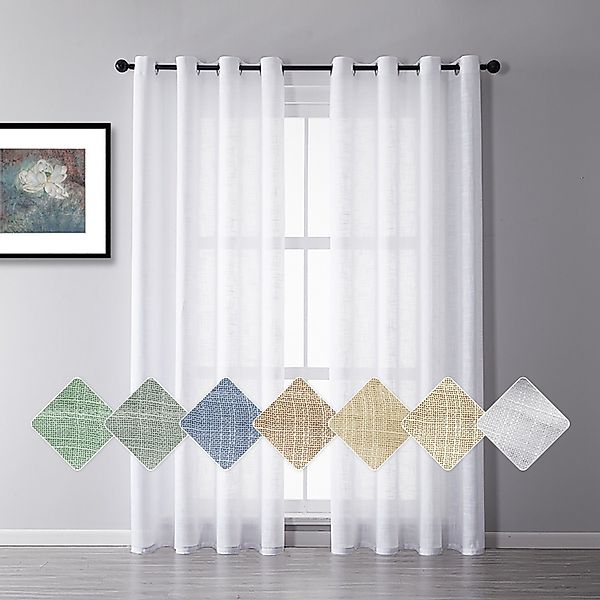 BYSURE Gardine (2 St), Ösen, transparent, günstig online kaufen